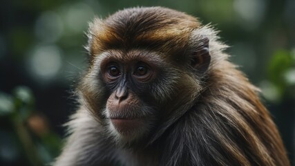 Obraz premium A monkey climbing a tall tree