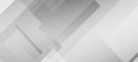 Obraz premium Geometric shapes overlaying on abstract minimalist background, creating a three dimensional effect in white and gray tones