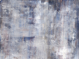 Geometry modern repeat pattern with textures washed and aged.