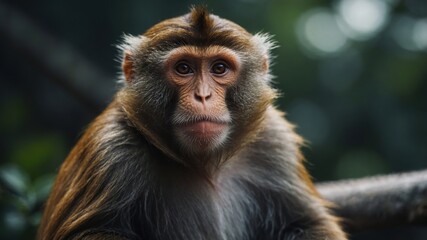 Obraz premium A monkey scratching its head, as if trying to figure something out