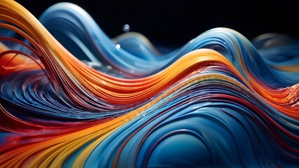 abstract fractal background with waves