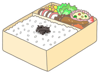 弁当のイラスト - 昆布佃煮・塩昆布弁当