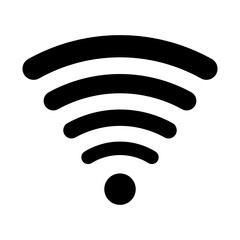 WIFI network vector icon, hotspot signal sign symbol black color design.
