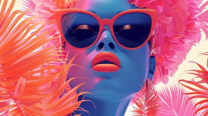 Haute couture accessories flat design front view chic theme animation vivid