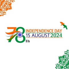 78th independence day stylish poster