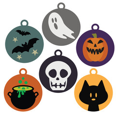 Halloween ornament vector cartoon illustration