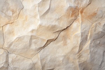 Warm beige concrete wall background features rough textured surface with grey stone pattern, resembling aged sandstone. Fractured cement design creates a unique abstract look.