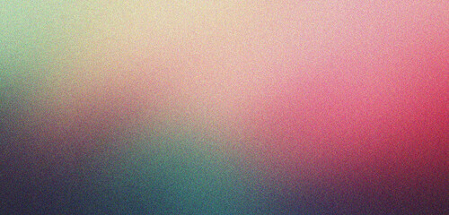 Obraz premium green and pink gradient background design with noise texture effect, for art product design and social media, Banner poster header design.