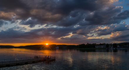 sunset over the lake 2024