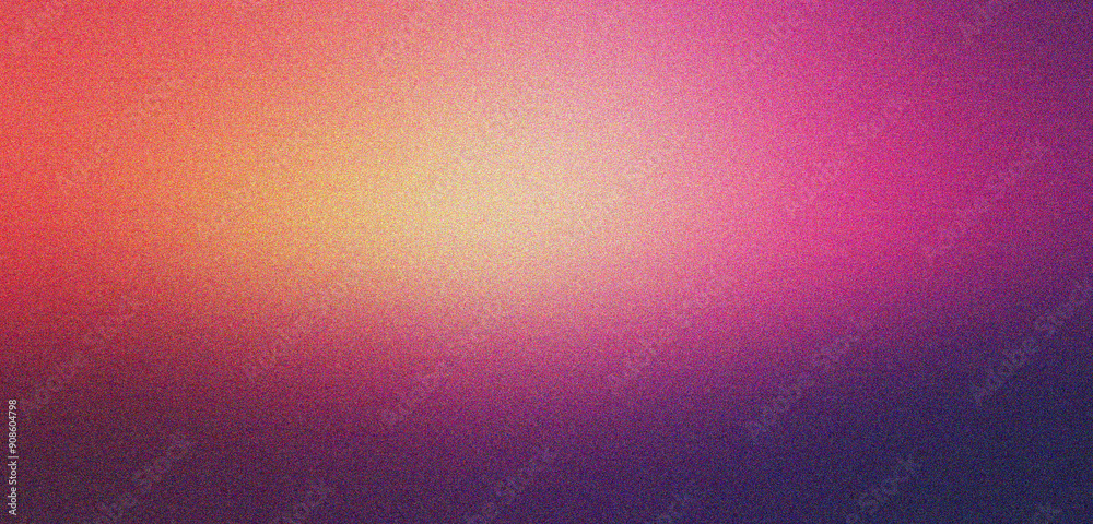 Sticker purple and yellow gradient background design with grainy noise texture effect, web banner design, pr