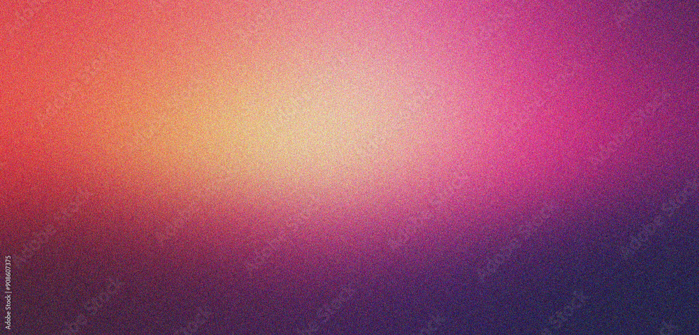 Sticker purple and yellow gradient background design with grainy noise texture effect, web banner design, pr