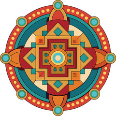 Sand Mandala vector design, Coloring Page  