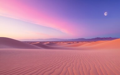 Pink desert landscape