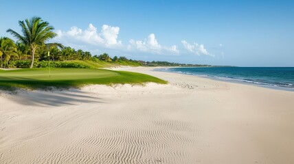 Golf resort with beachfront access, resort retreat, seaside golfing adventure