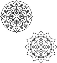 Sand Mandala vector design, Coloring Page  