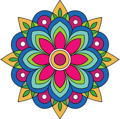 Sand Mandala vector design, Coloring Page  