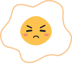 Cute Funny Egg Yolk Sunny Side Up Emoji Emoticon Vector Illustration SVG