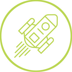 Space Rocket Launch Icon Design
