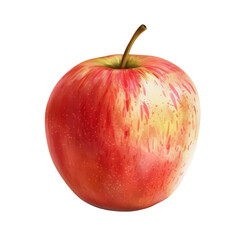 A vibrant red apple with a glossy finish, perfect for healthy eating and culinary presentations.