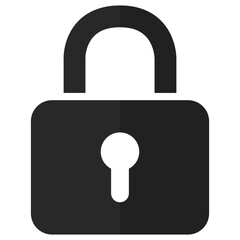 Padlock flat icon design isolated on white background.