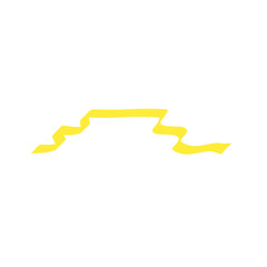 yellow ribbon line strokes