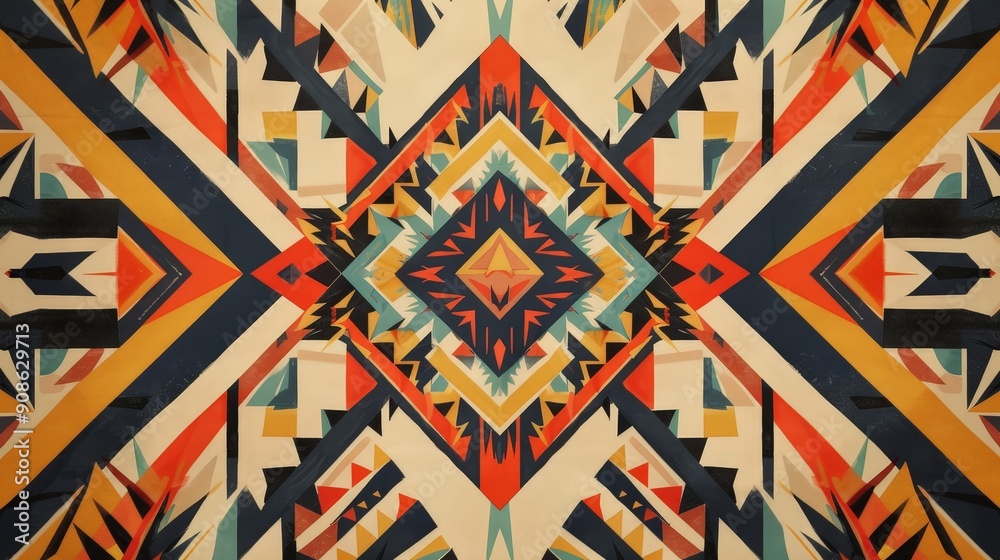 Fototapete geometric patterns in cultural symbolism. discuss a geometric symbol or motif that holds cultural si