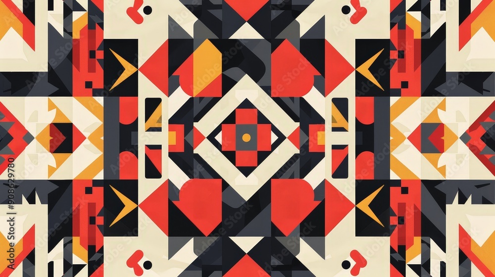 Fototapete geometric patterns in digital typography. describe how geometric patterns are used creatively in dig