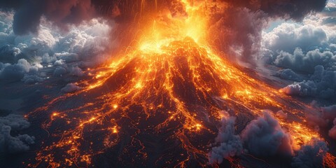 Volcano Eruption, a Fiery Spectacle