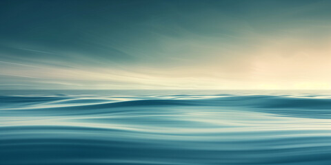 Obraz premium Serene waves under twilight sky