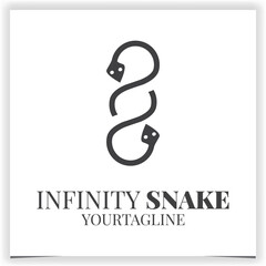 Fototapeta premium Infinity Snakes logo design vector template