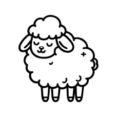 Cute cartoon sheep clip art