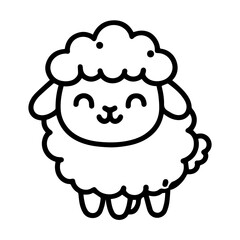 Cute cartoon sheep clip art
