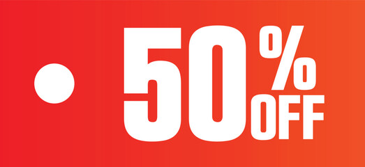 50 Percent OFF E-commerce Discount Offer Tags Design Template Vector Illustration