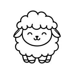 Cute cartoon sheep clip art