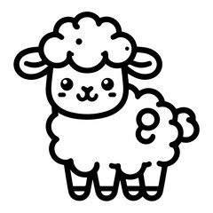 Cute cartoon sheep clip art