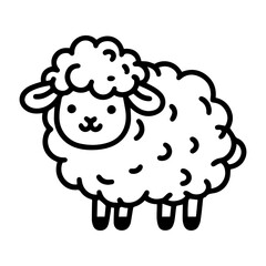 Cute cartoon sheep clip art