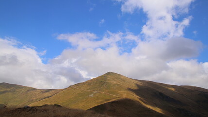 mountain landscape with clouds