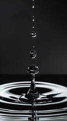 abstract monochrome water-dropping background