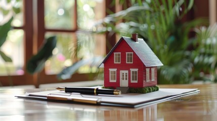 The Model House on Desk