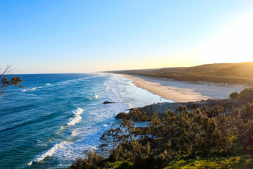 A beautiful sunny blue sky summer day at North Stradbroke island, Cleveland, Brisbane, Queensland, Australia © PaBou