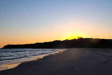 Sunrise, morning light at the main beach, North stradbroke island, QLD, Australia