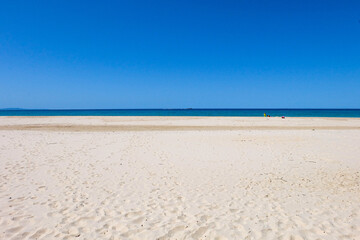 A beautiful sunny blue sky summer day at North Stradbroke island, Cleveland, Brisbane, Queensland, Australia