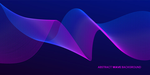 Abstract wave background. Futuristic concept background with flowing wavy lines. Good for brochure, flyer, banner, poster, cover.