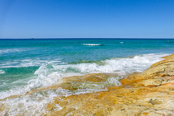 A beautiful sunny blue sky summer day at North Stradbroke island, Cleveland, Brisbane, Queensland, Australia
