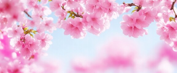 Naklejka premium Spring pink cherry blossom Fantastic and beautiful background