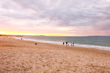 Gorgeous Sunset at Noosa Main beach, Sunshine Coast, Australia 