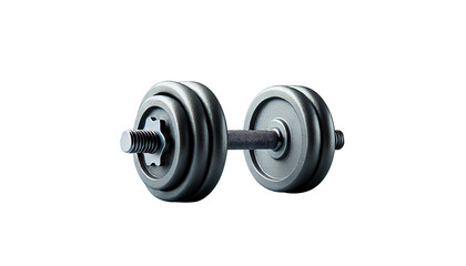 iron dumbbell isolated blackground PNG