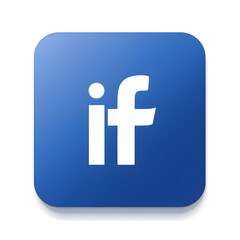 Obraz premium Facebook's Icon: The Signature Blue Square With a White 'F' Emblem
