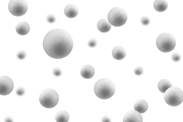 Falling Volleyball ball isolated on white background, selective focus