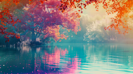 Captured from different vantage points, tranquil ponds reflect the fiery foliage, creating a serene oasis amidst the changing landscape.